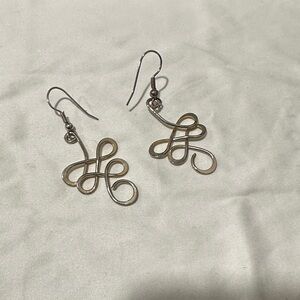 Elegant Silver Swirl Earrings